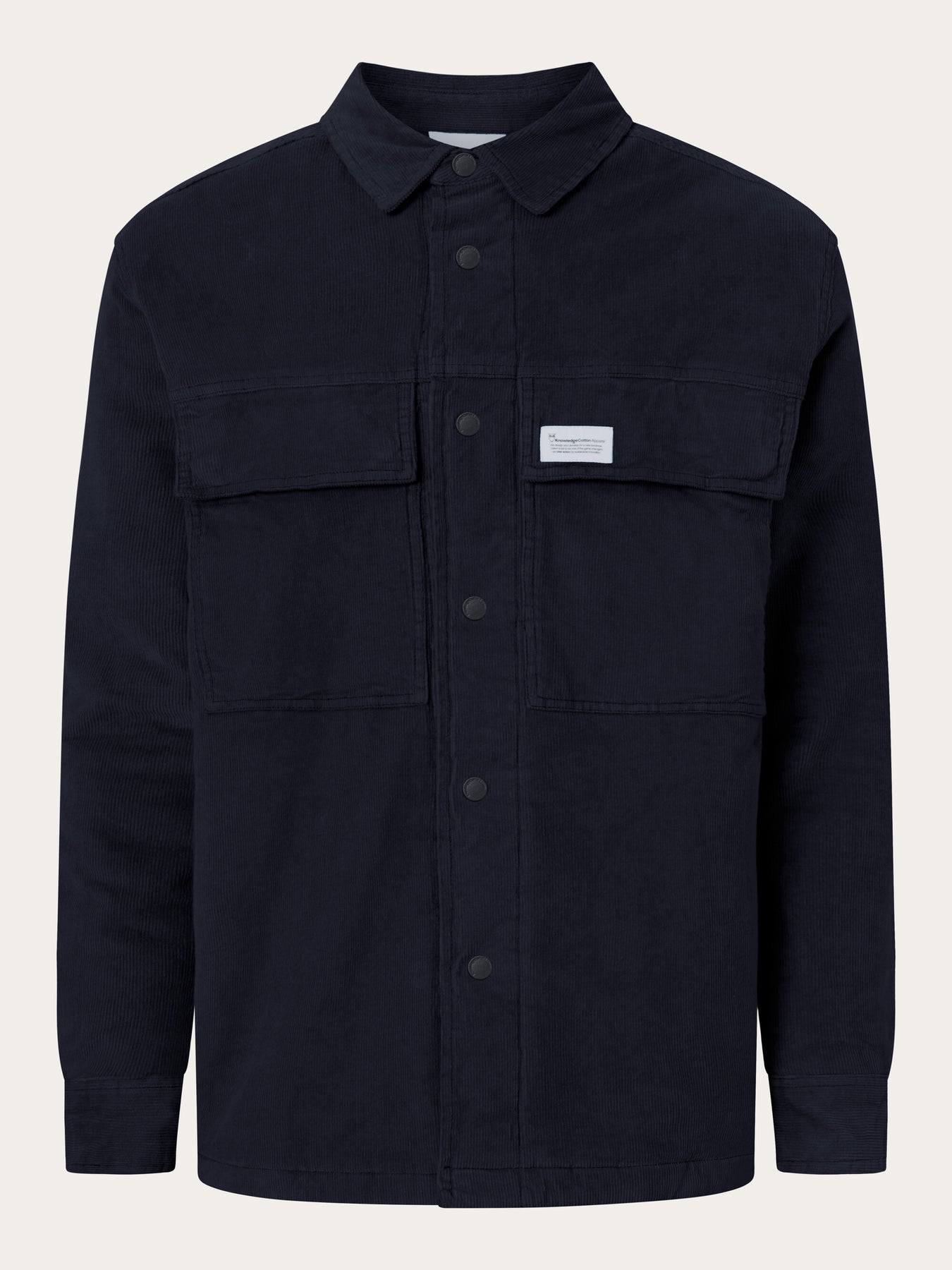 Blouson velours en coton bio et matière recyclée | marine "corduroy overshirt night sky"