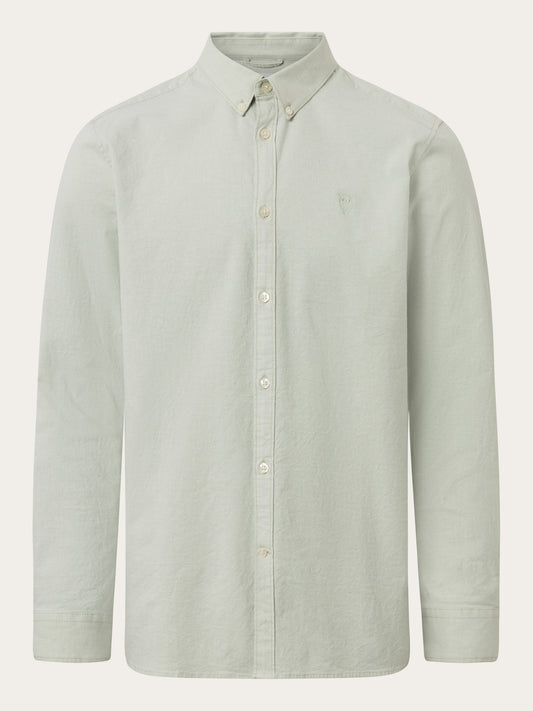 Chemise avec logo en coton bio | Vert clair "costom tailored oxford shirt swamp"