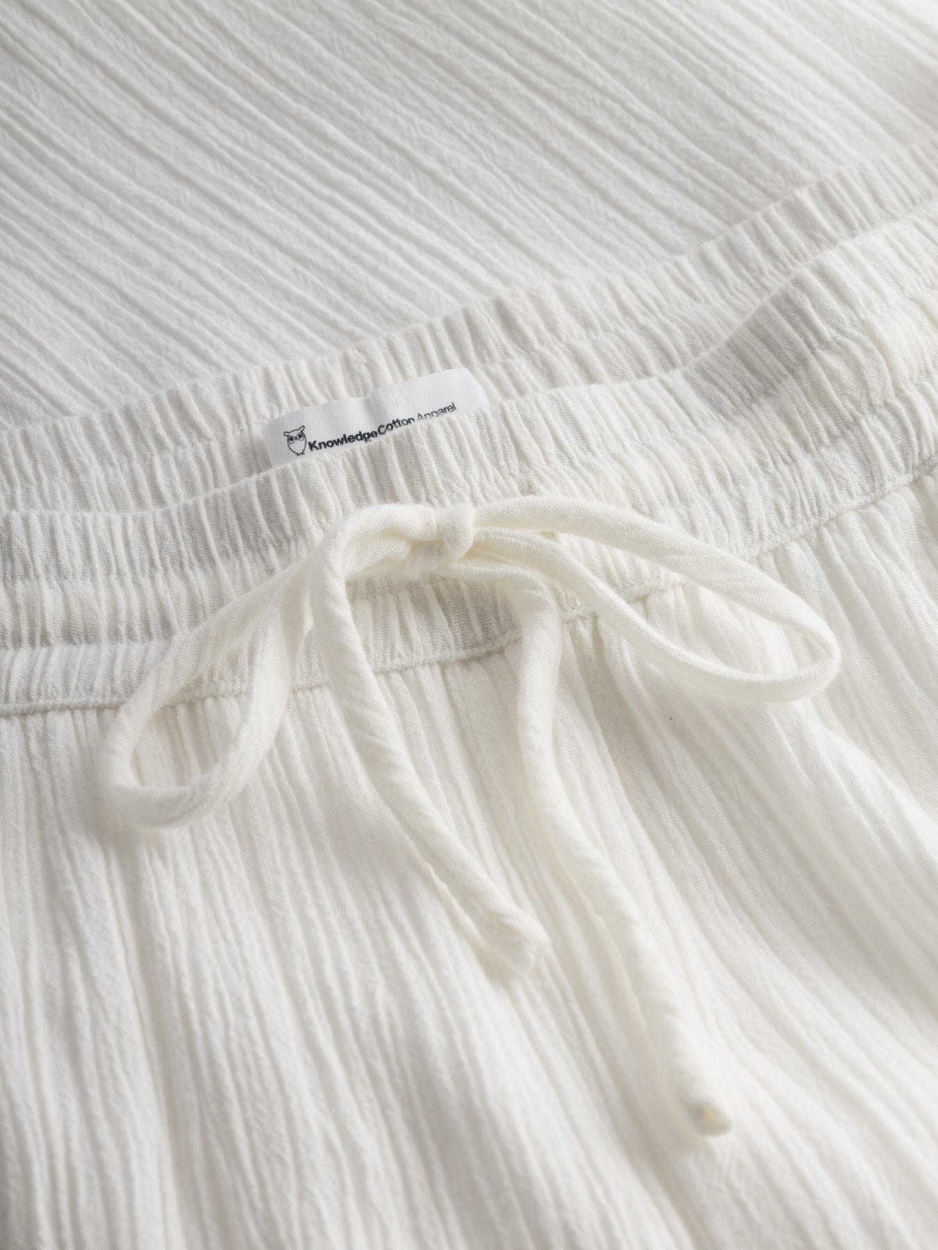 Pantalon blanc en crêpe de coton bio - cotton crepe pants snow white