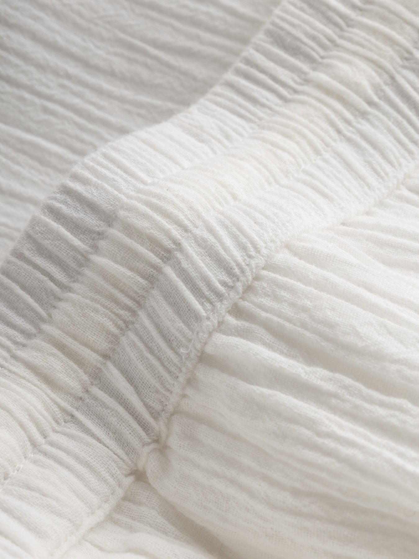 Pantalon blanc en crêpe de coton bio - cotton crepe pants snow white