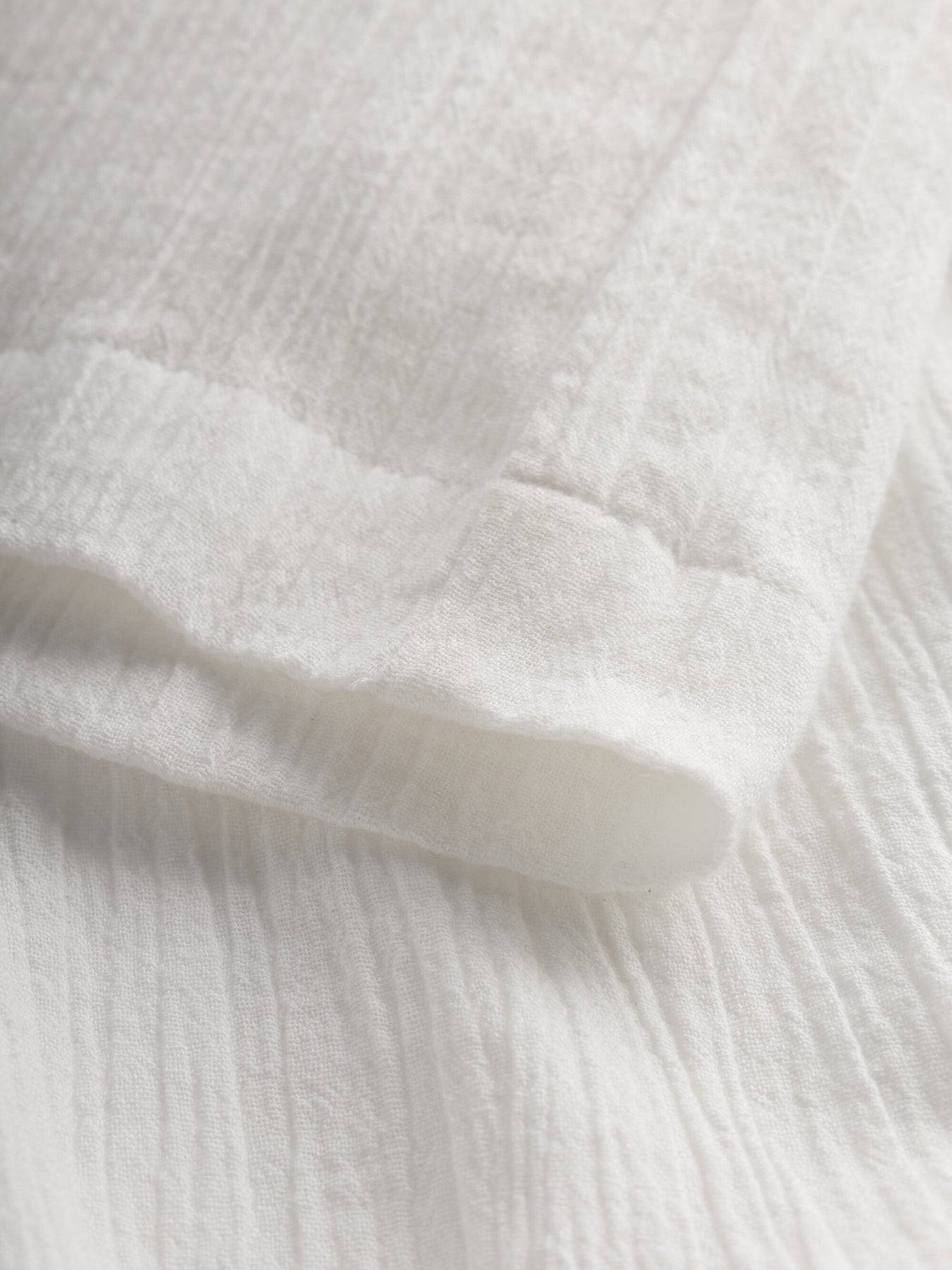 Pantalon blanc en crêpe de coton bio - cotton crepe pants snow white