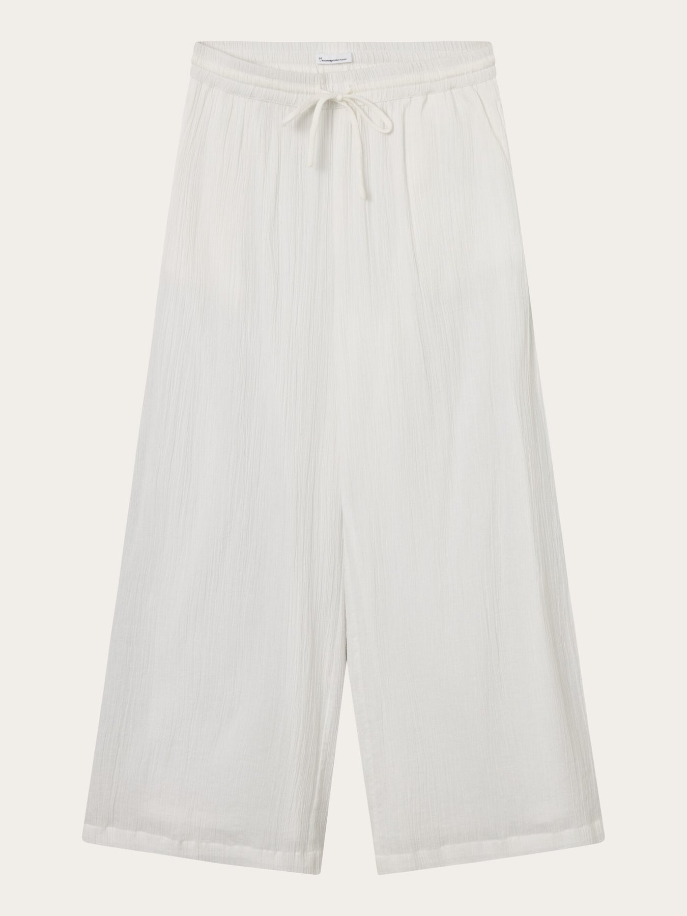 Pantalon blanc en crêpe de coton bio - cotton crepe pants snow white
