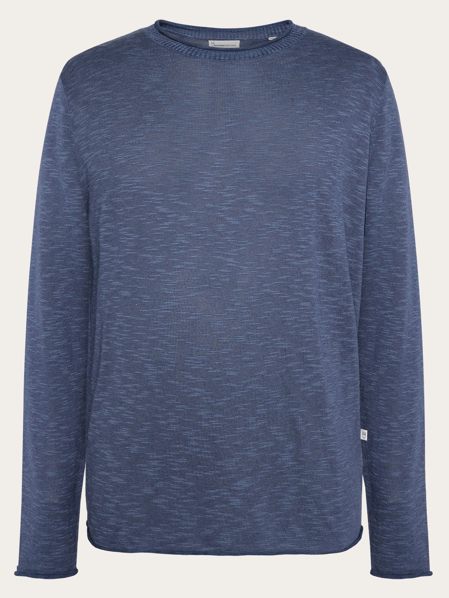 Pull en tencel® (procédé Lyocell) | bleu "Crew neck knit tencel - vintage indigo"