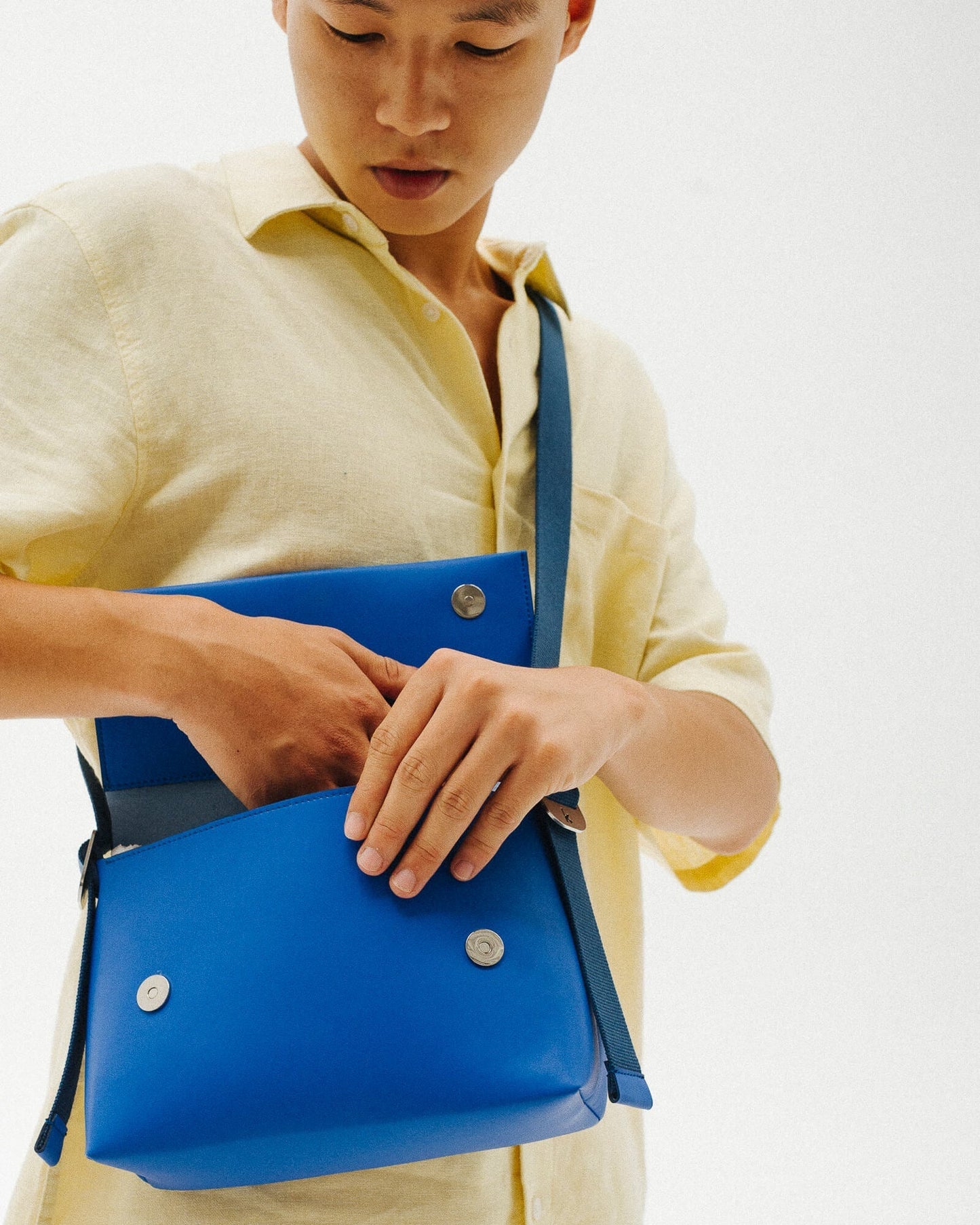 Sac bandoulière bleu en matières recyclées - crossbody bag - klein