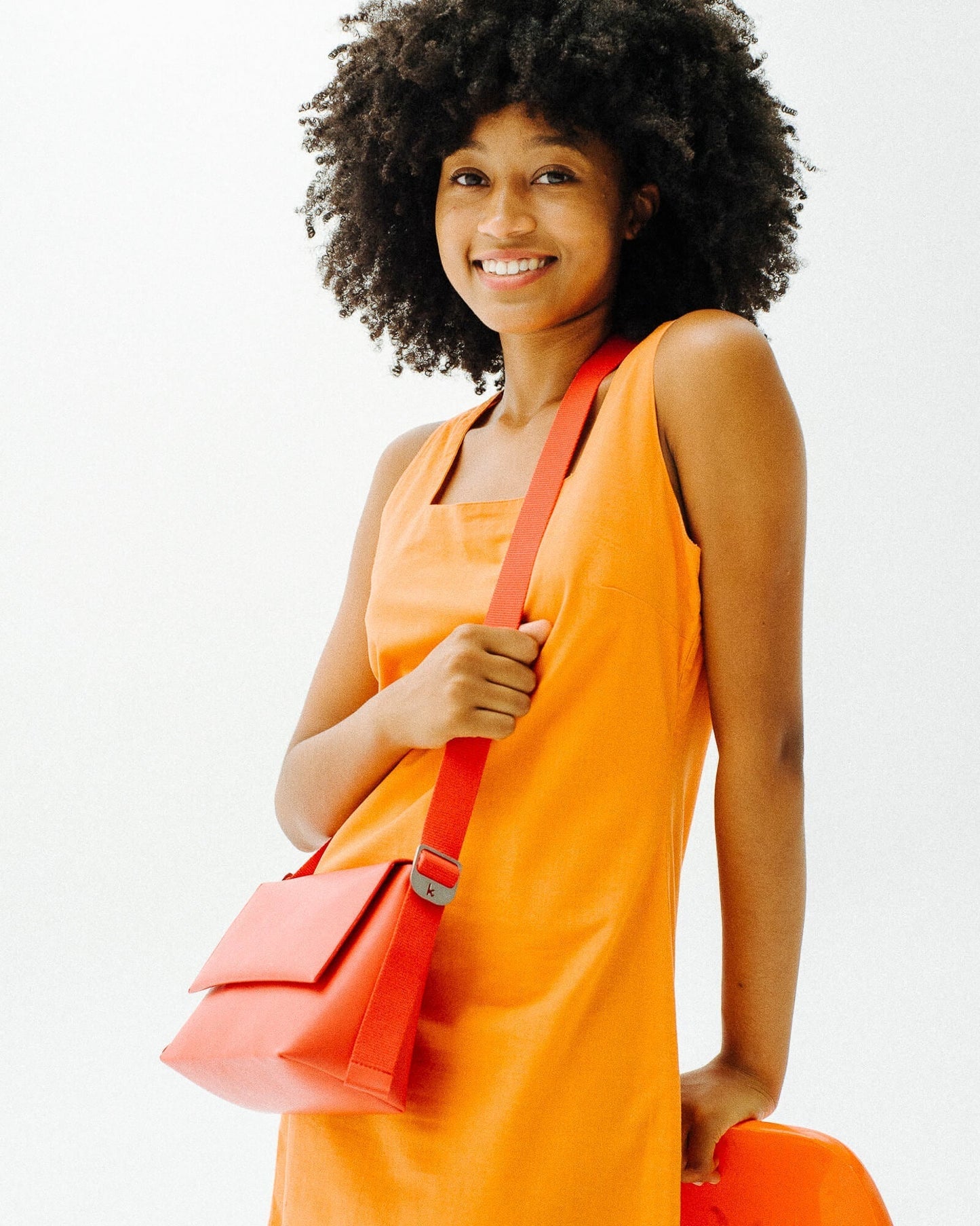 Sac bandoulière rouge en matières recyclées - crossbody bag red