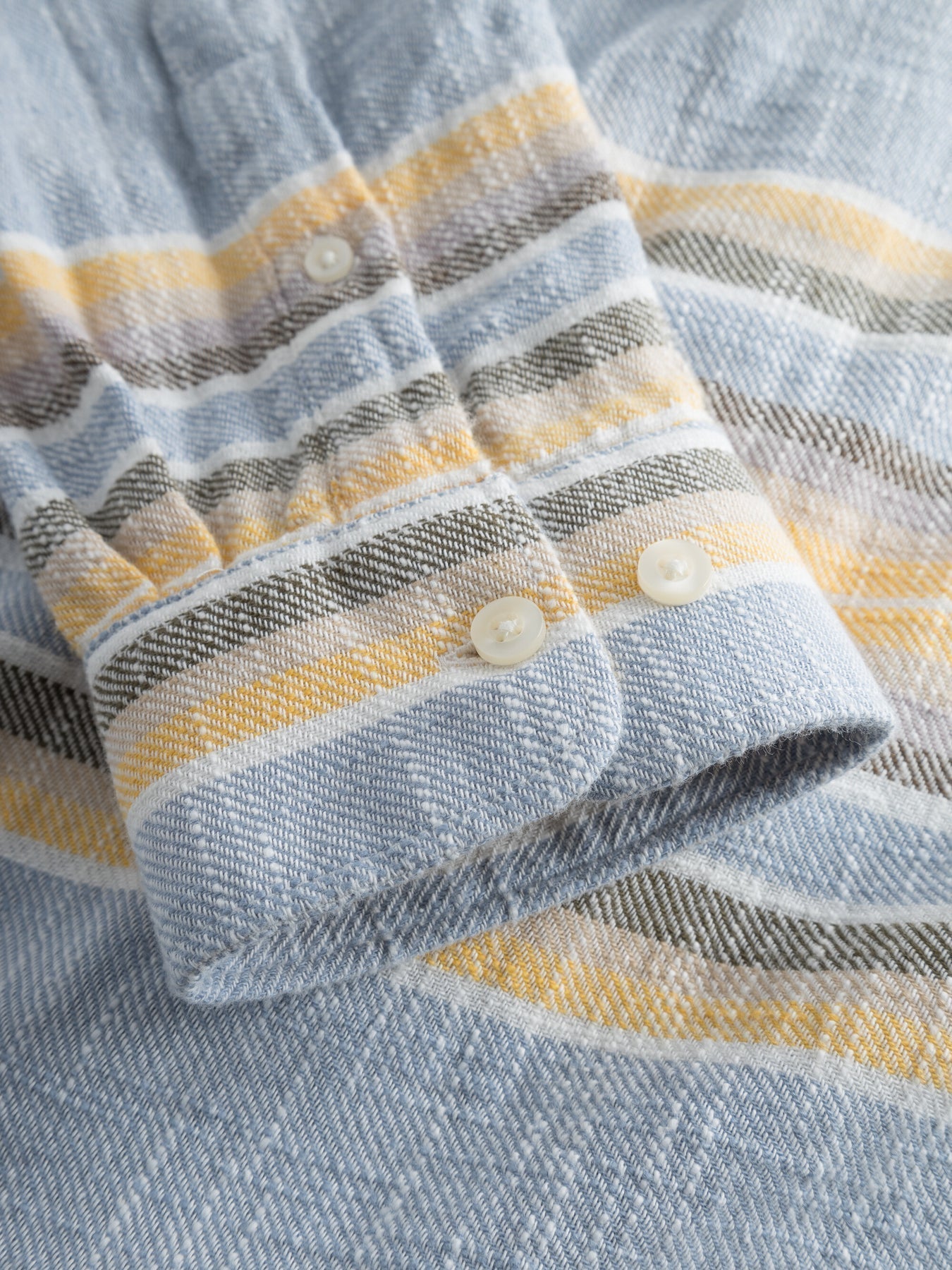 Chemise rayée en coton bio - horisontal striped shirt multi color