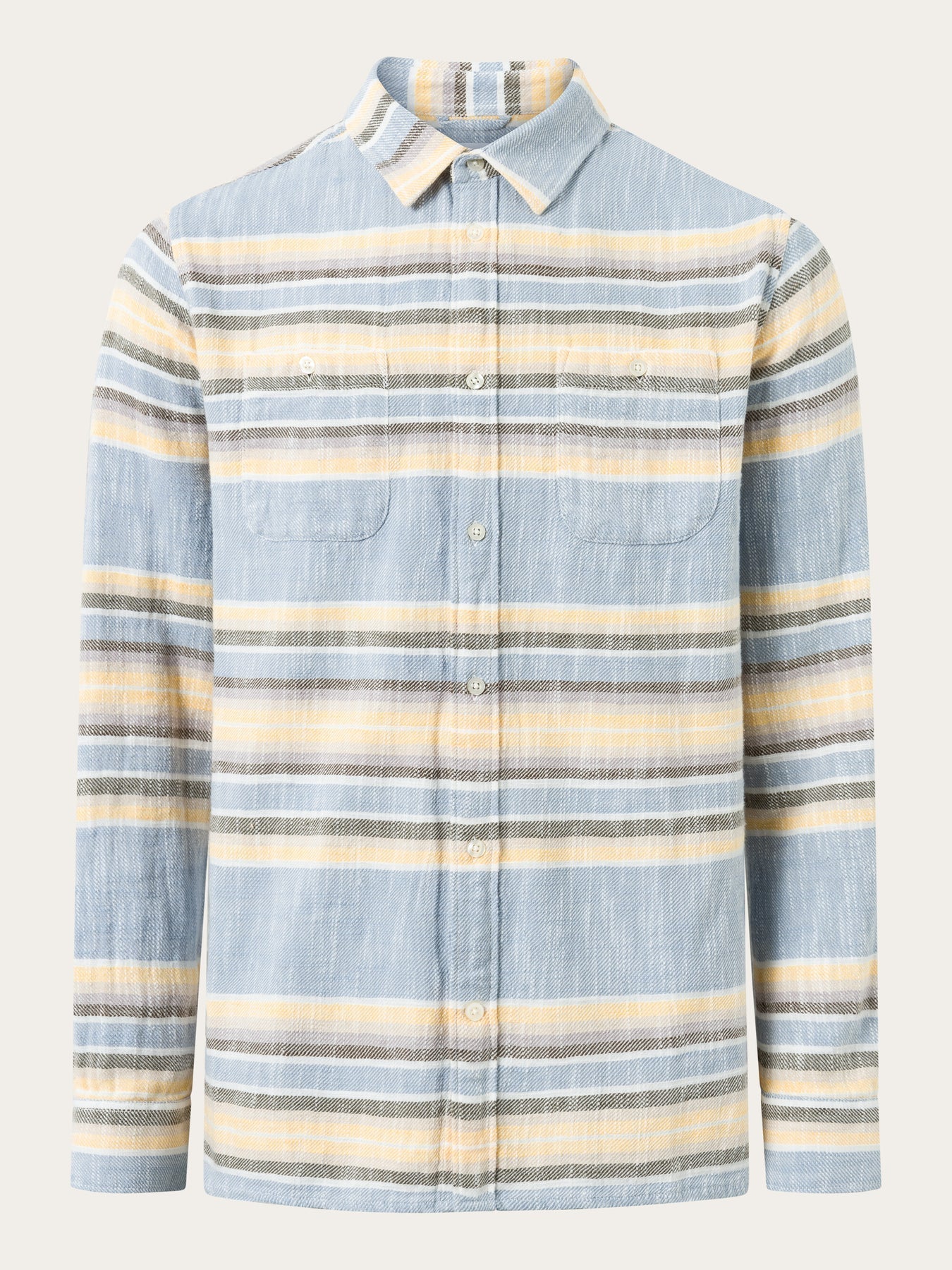 Chemise rayée en coton bio - horisontal striped shirt multi color