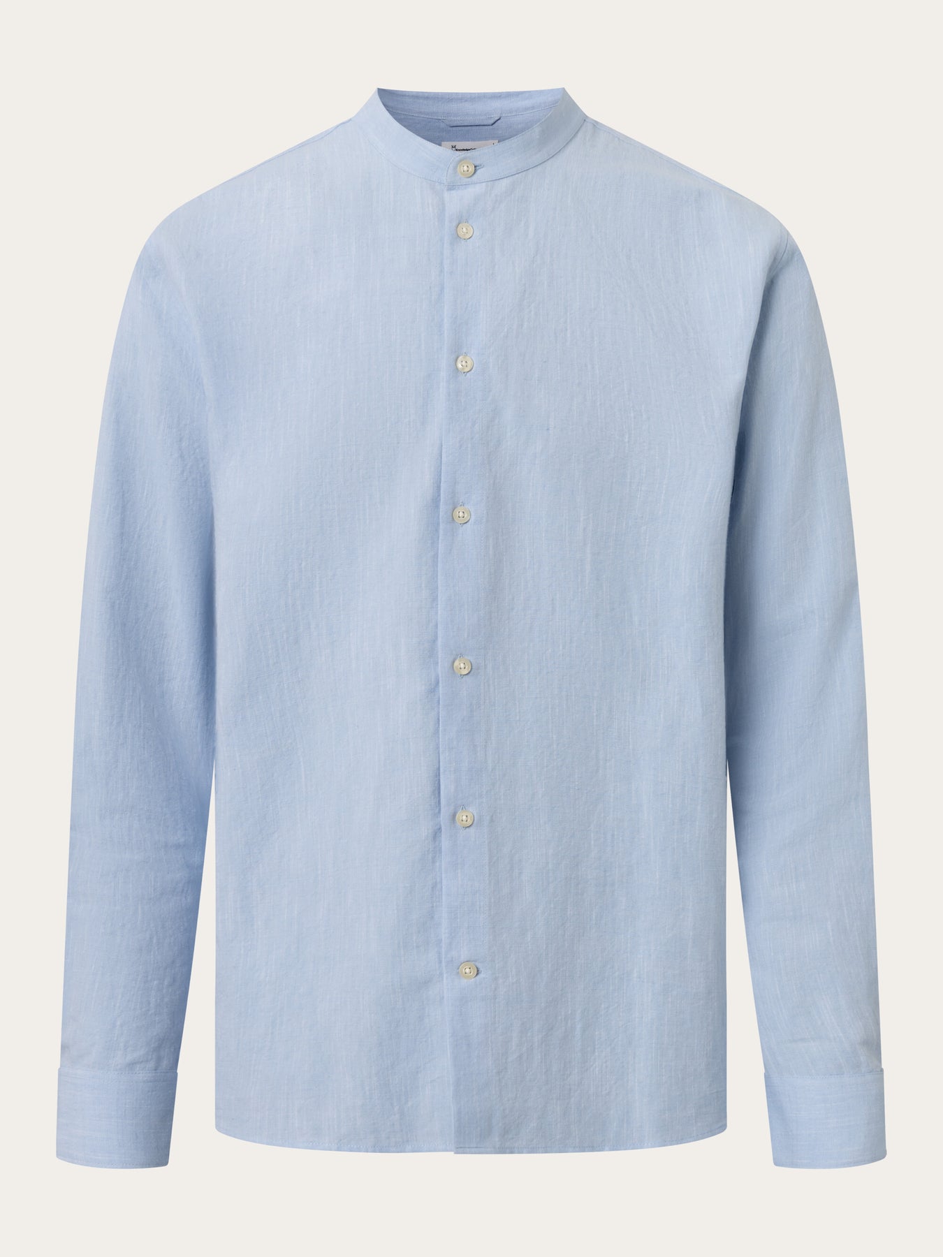 Chemise bleu clair en coton et lin bio - custom fit linen skyway