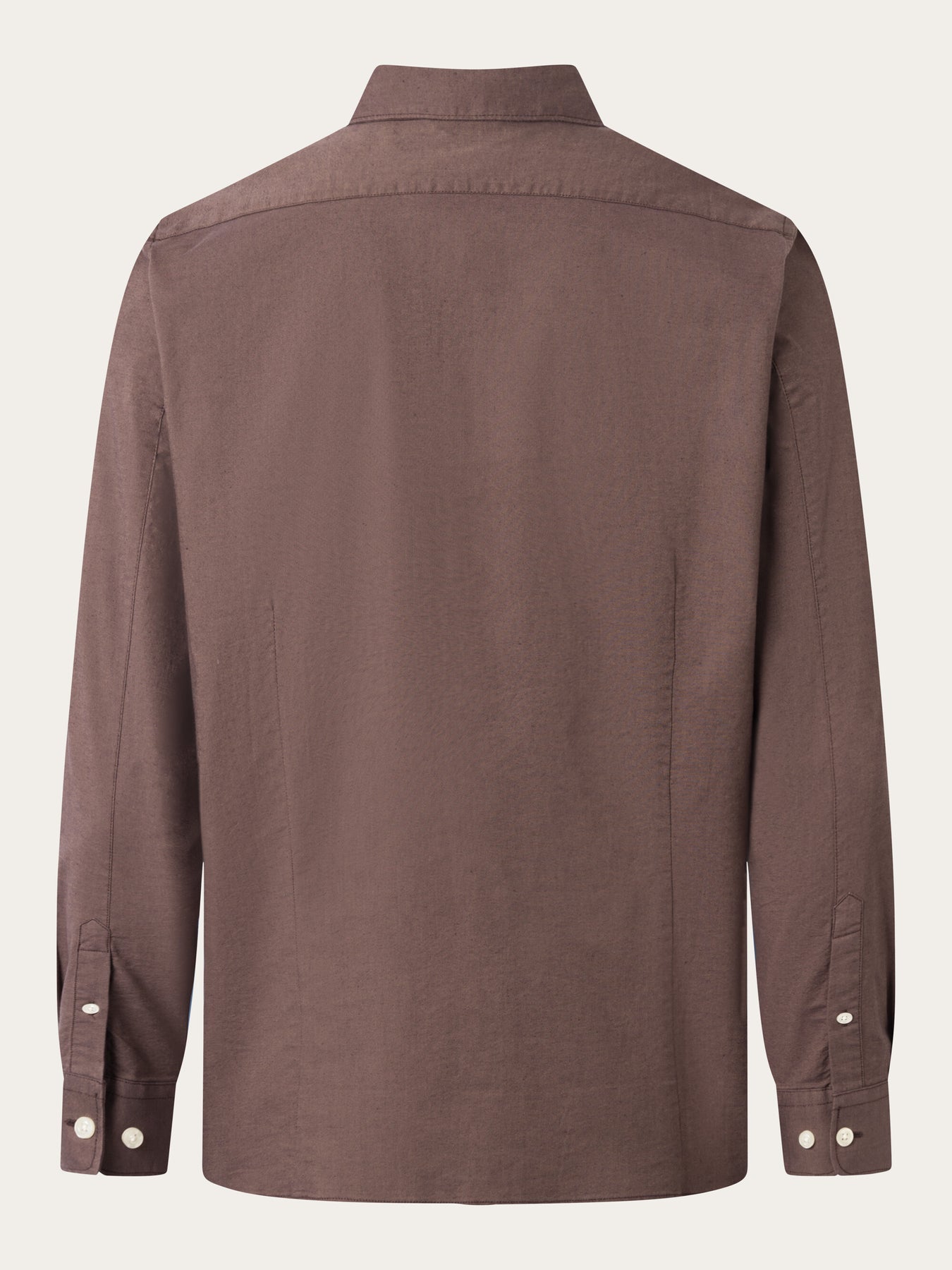 Chemise avec logo en coton bio | Acajou "costom tailored oxford shirt chocolate plum"