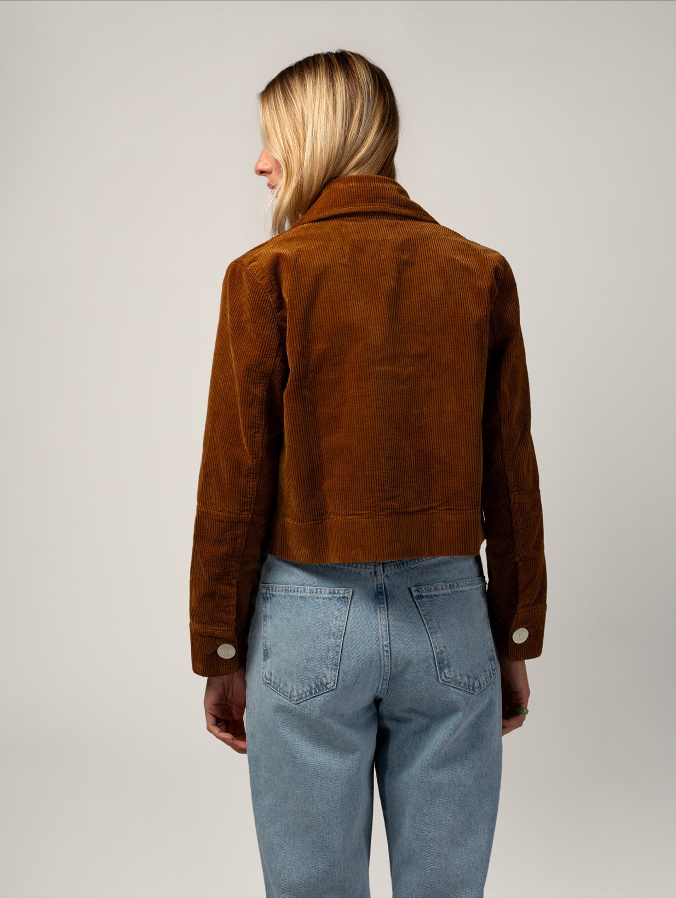 Veste en velours de coton bio | camel "daisy"