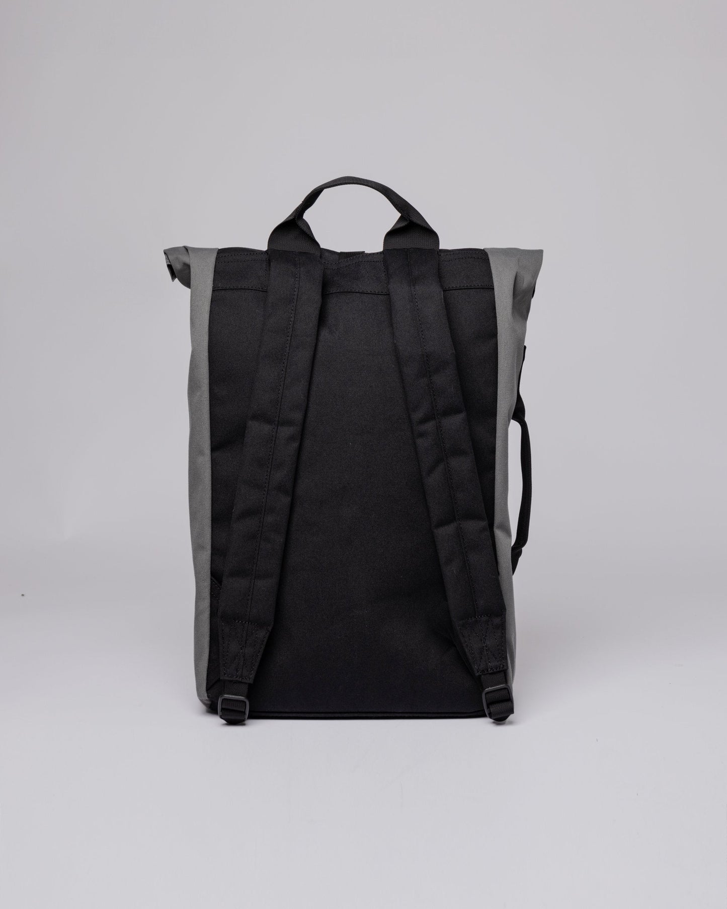 Sac à dos rolltop en polyester recyclé | noir et gris "dante vegan multi black/grey"