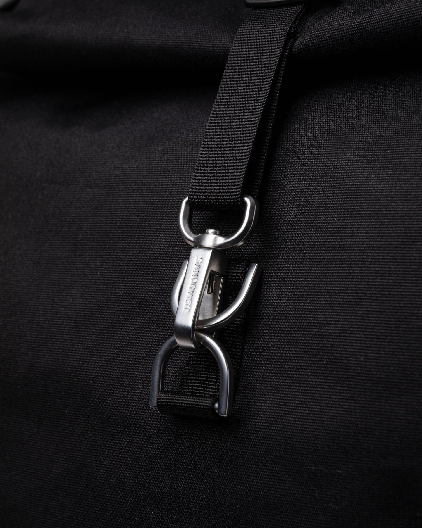 Sac à dos rolltop en polyester recyclé | noir et gris "dante vegan multi black/grey"