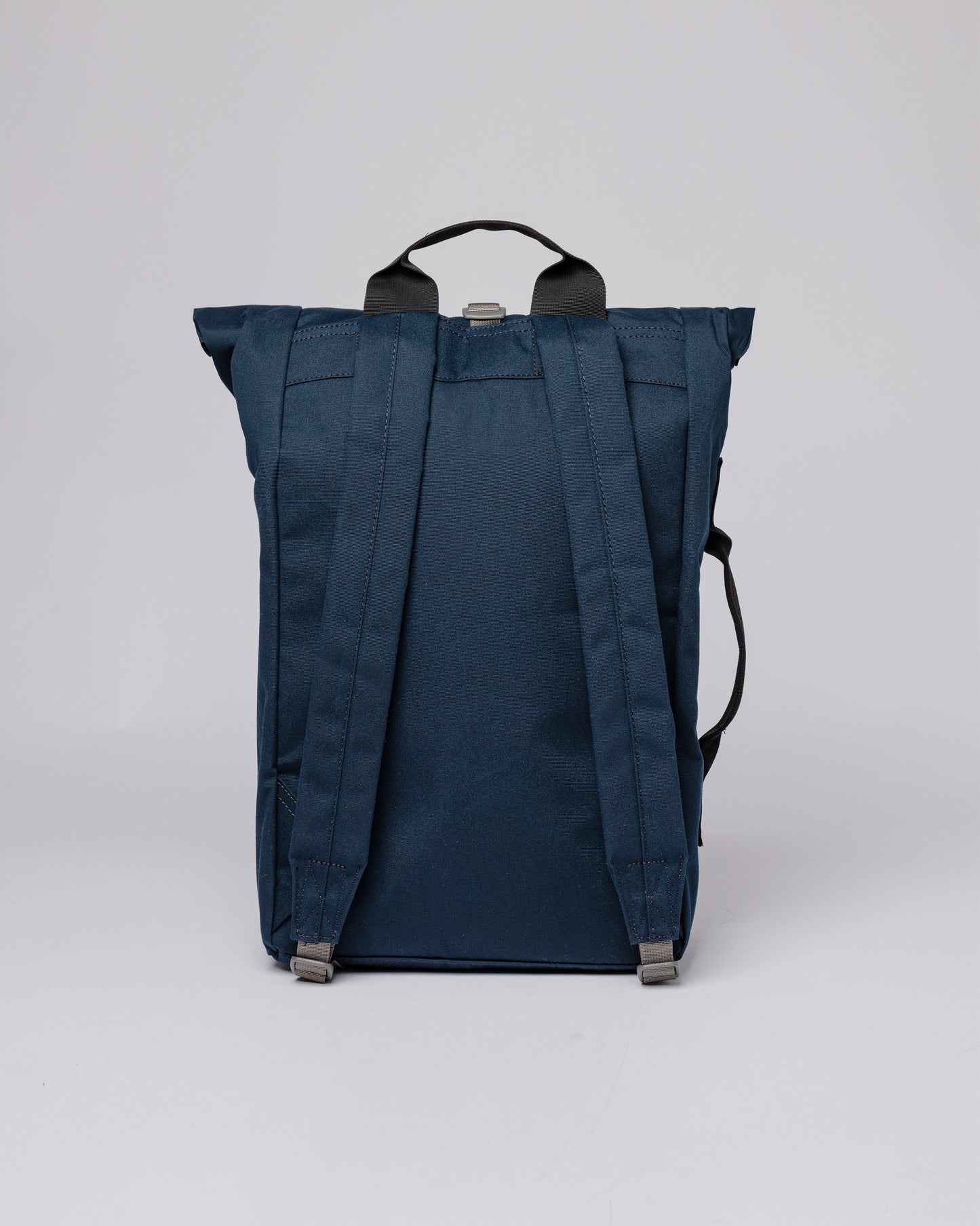 Sac à dos rolltop en matière recyclée | Bleu "dante vegan navy with grey webbing"