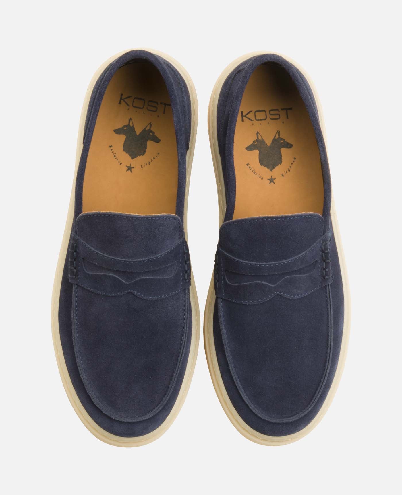Mocassins en croûte de velours certifiée | marine "debonair marine"