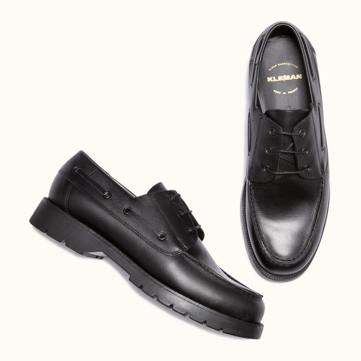 Derbies made in France en cuir certifié | Noir "donato noir"