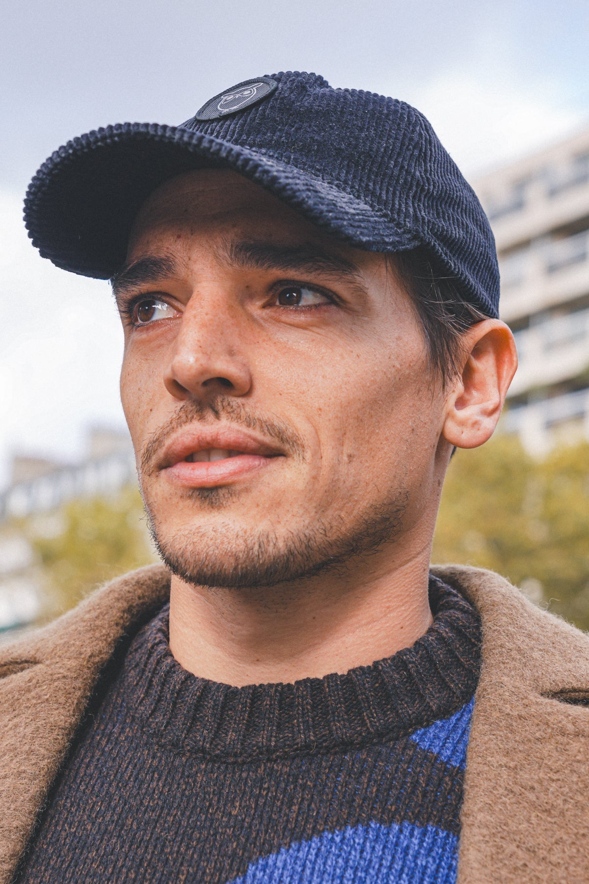 Casquette en velours de coton bio | Noir "8 wales corduroy cap black jet"