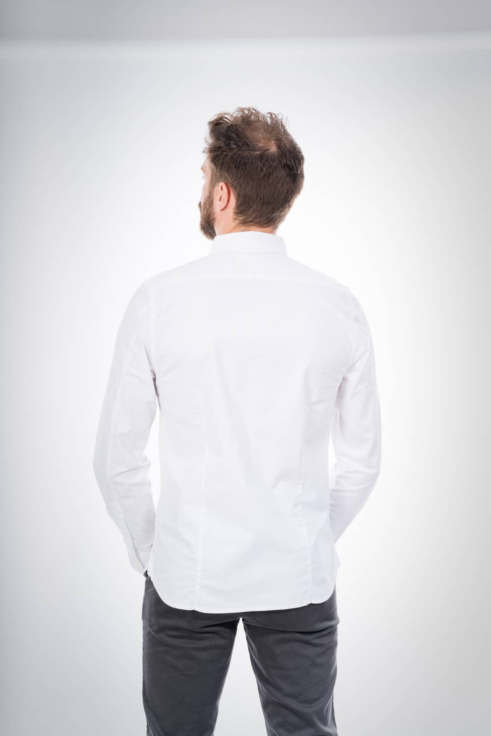 Chemise blanche en coton bio - Stretched Oxford Bright White