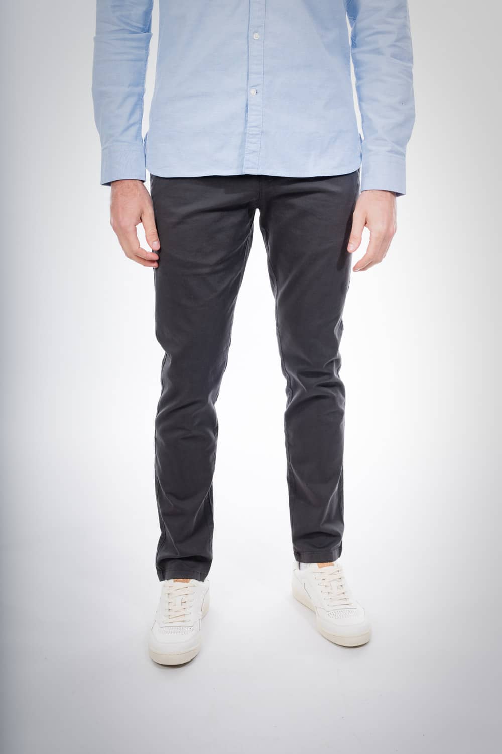 Chino slim gris en coton bio - Joe phantom