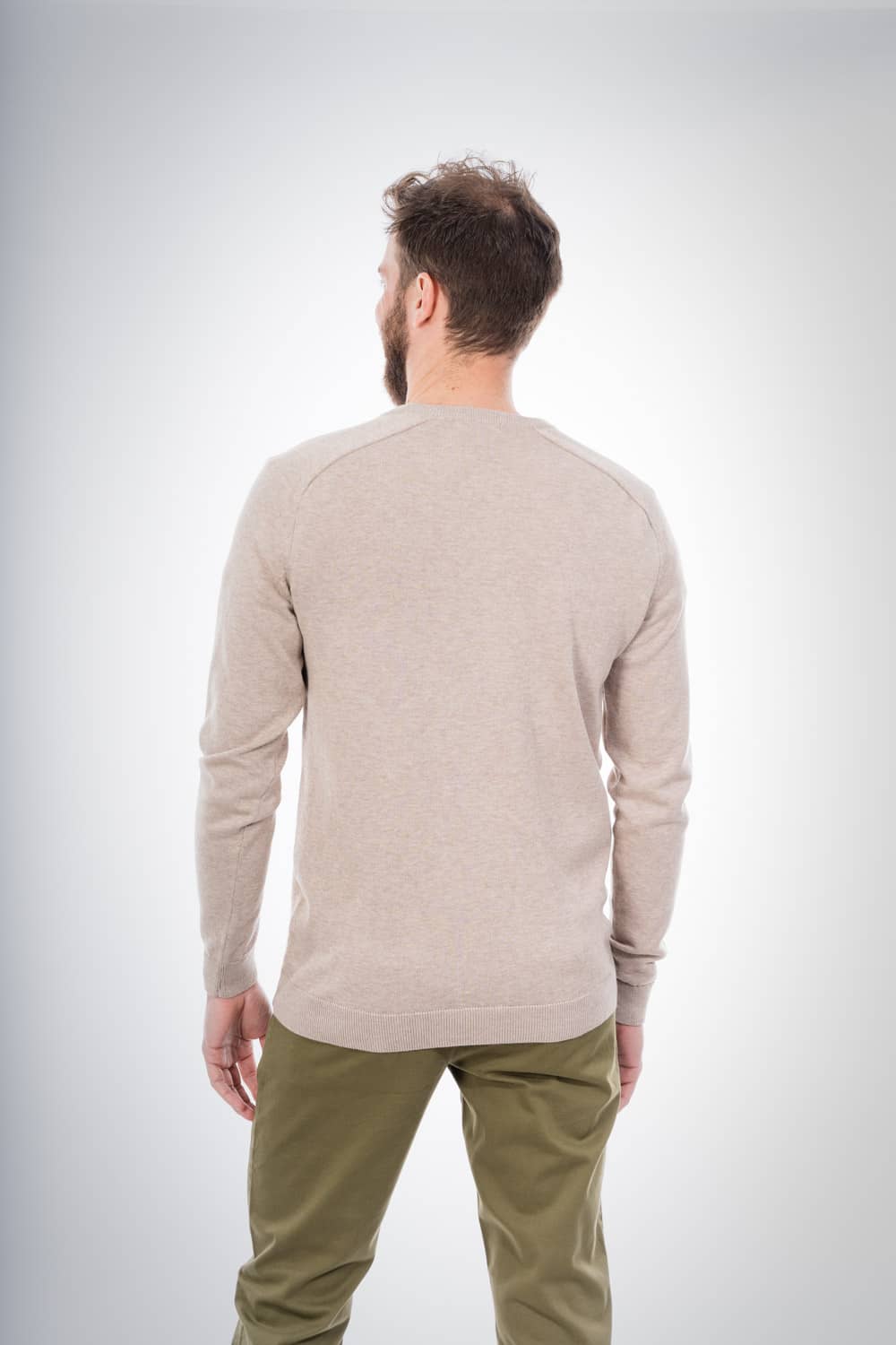 Pull beige en coton bio - field