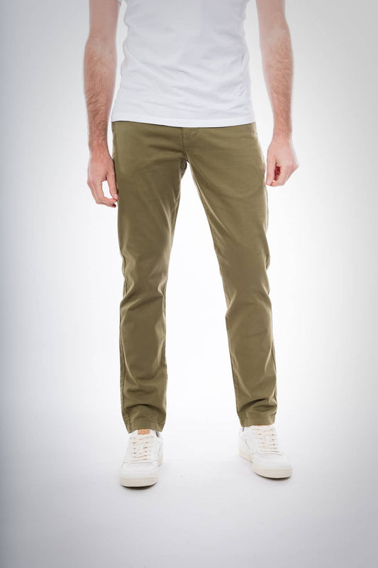 Chino slim kaki en coton bio - Joe