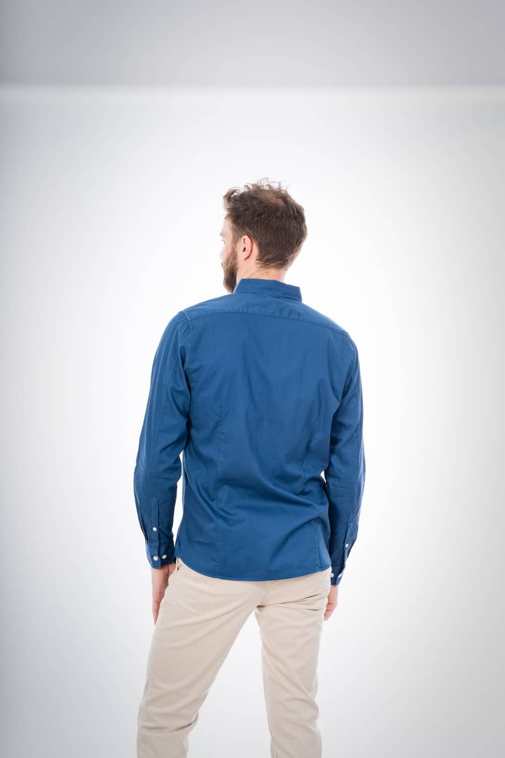 Chemise indigo en coton bio - Larch