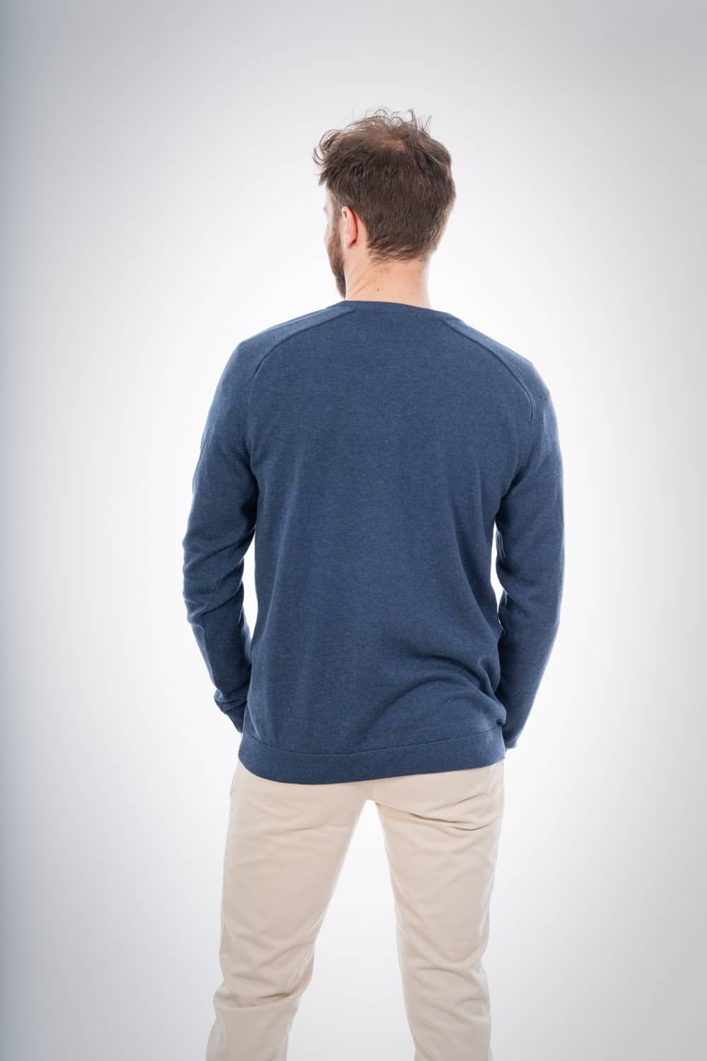 Pull bleu nuit en coton bio - field