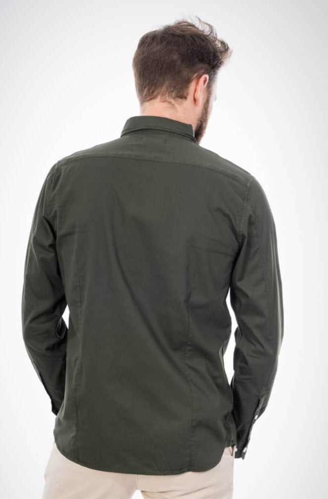 Chemise vert forêt en coton bio - Larch