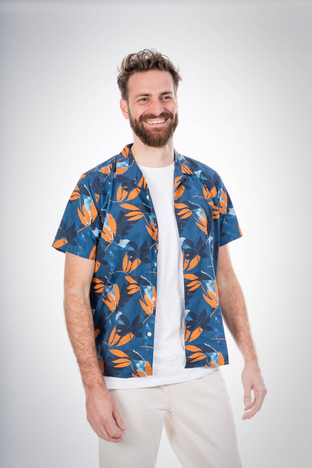 Chemise ample à manches courtes imprimé fleuri - Wave