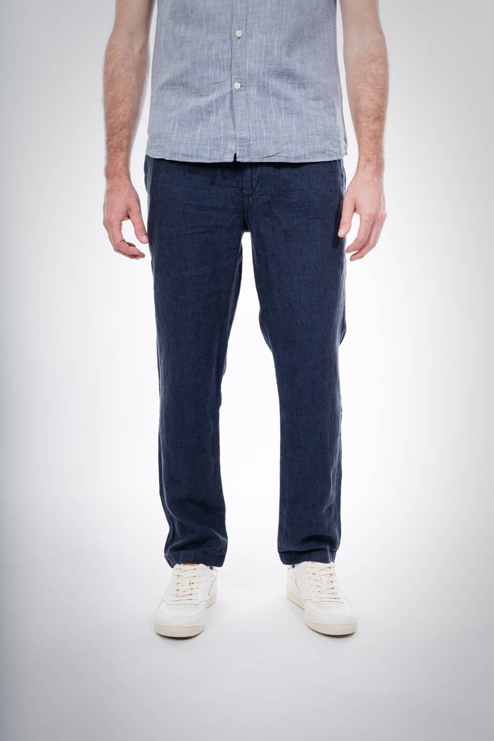 Pantalon ample bleu nuit en lin - birch