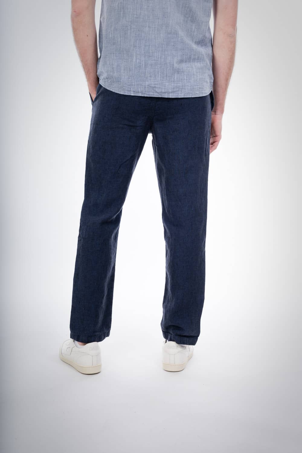 Pantalon ample bleu nuit en lin - birch