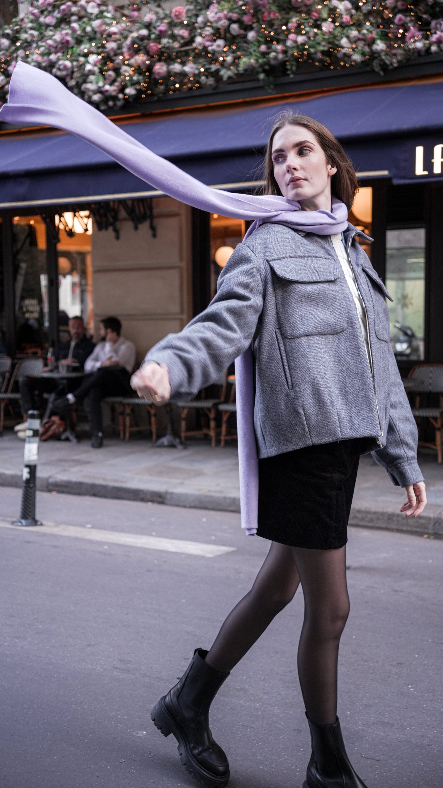 Écharpe en coton bio | Lavande "staten lavender"