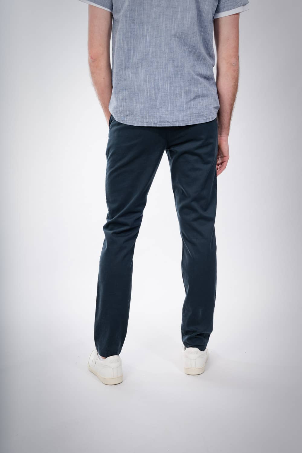 Chino slim bleu nuit en coton bio - Joe total eclipse