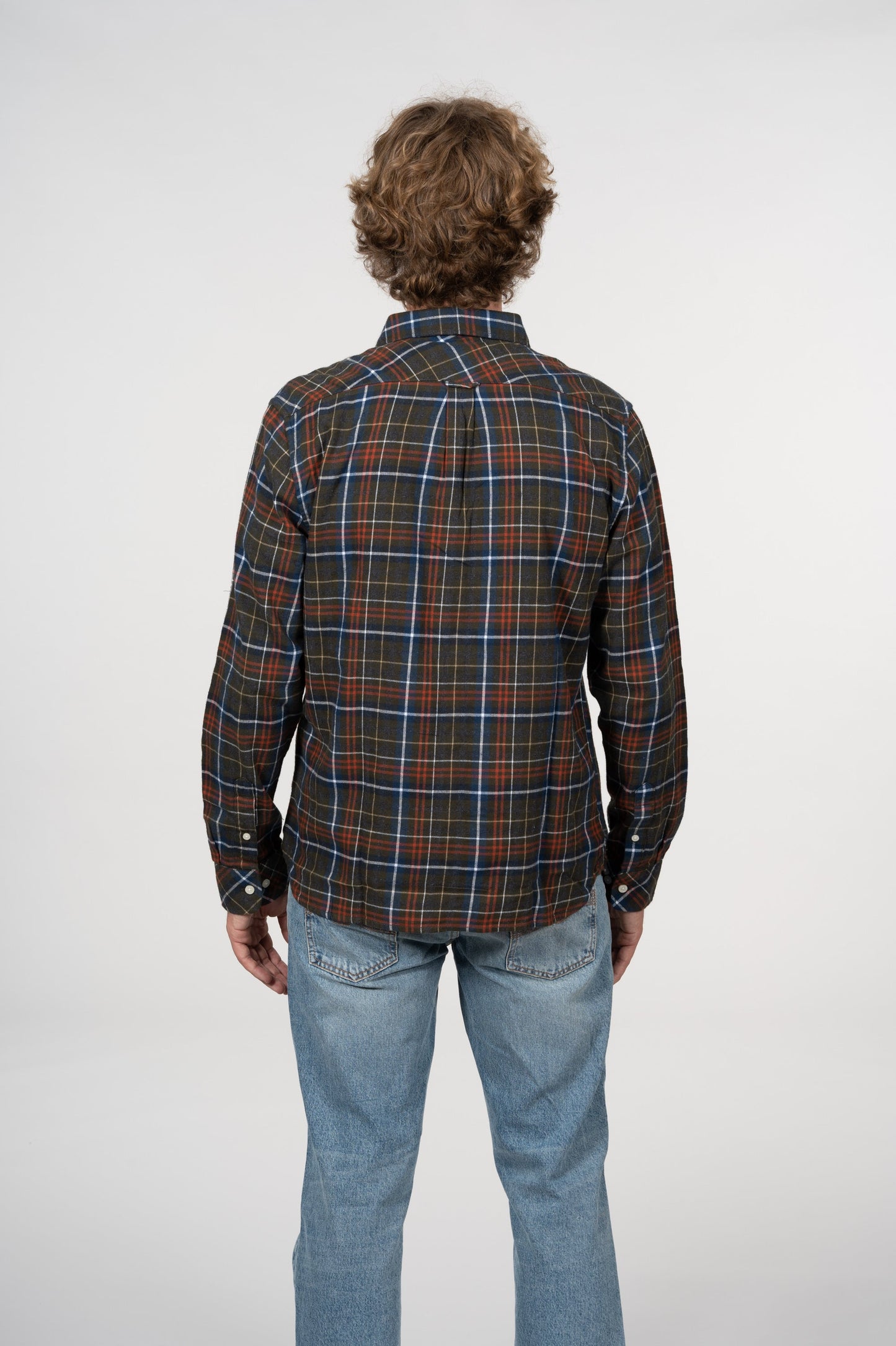 Chemise en flanelle à carreaux en coton bio - Larch Forrest Night