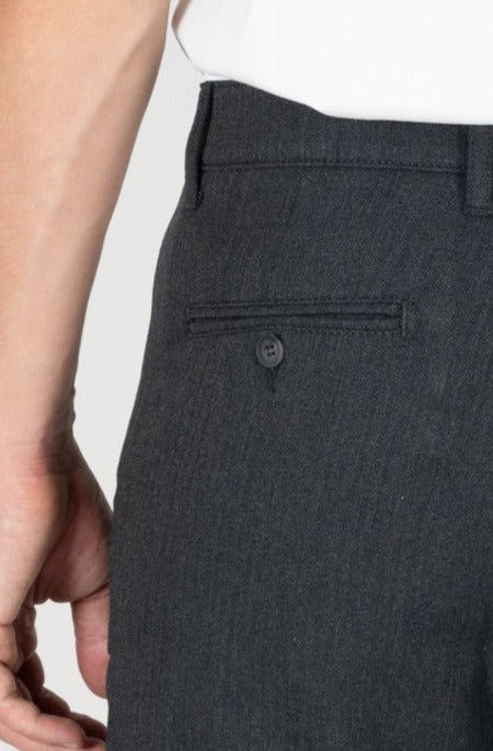 Chino slim gris motifs à chevron en matière recyclée - Joe Dark Grey Melange