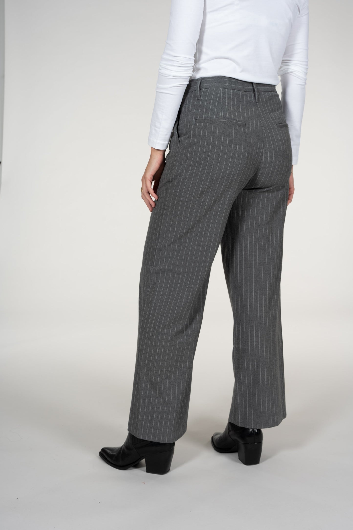 Pantalon large à rayures gris en recyclé - Posey