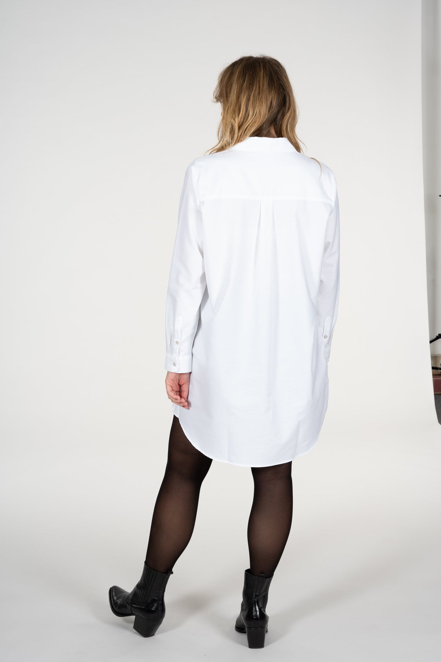 Robe chemise blanche en coton bio - Oxford white