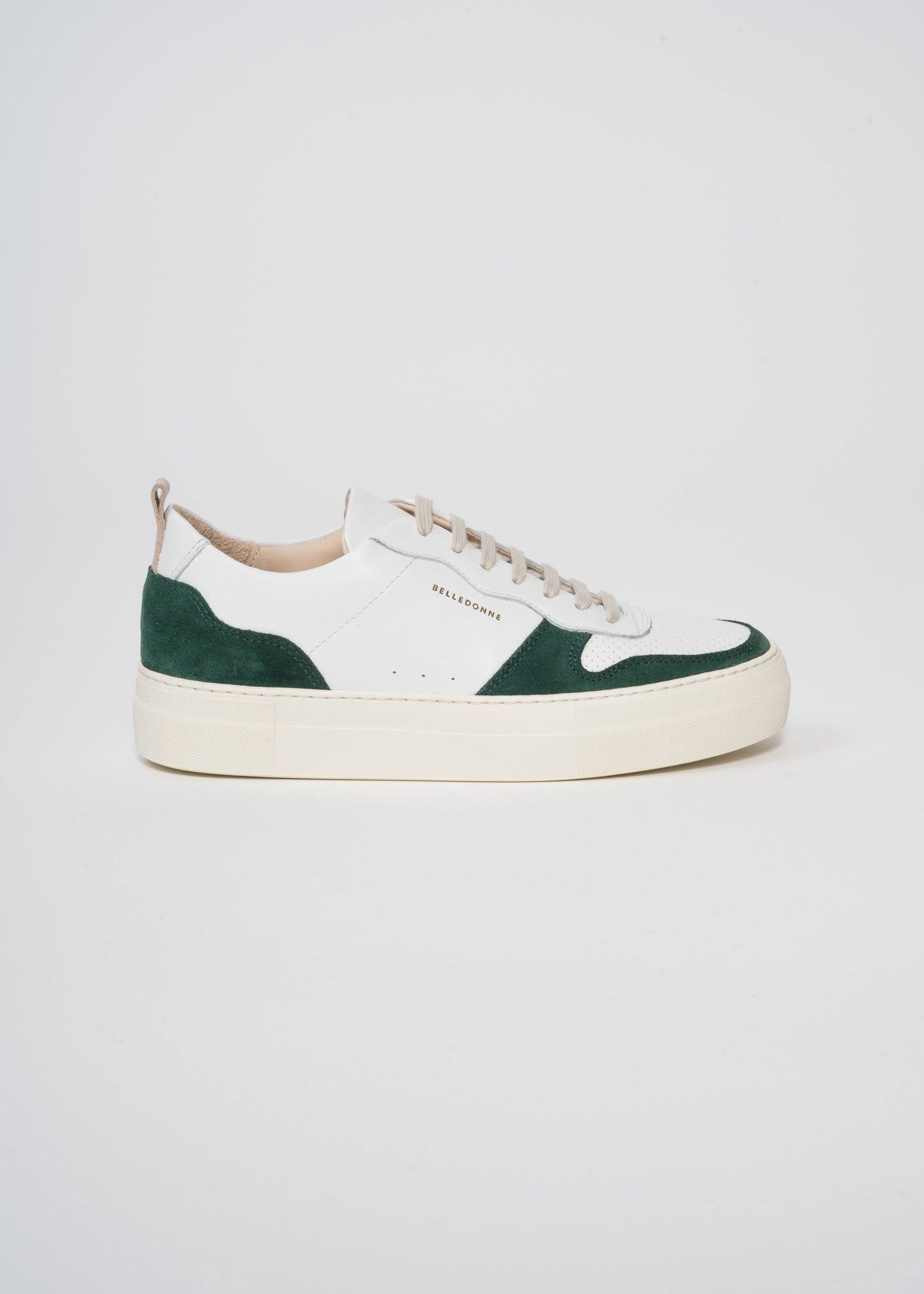 Baskets basses en cuir certifié | vert "playground campus green"