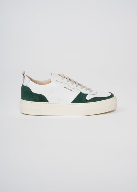 Baskets basses en cuir certifié | vert "playground campus green"