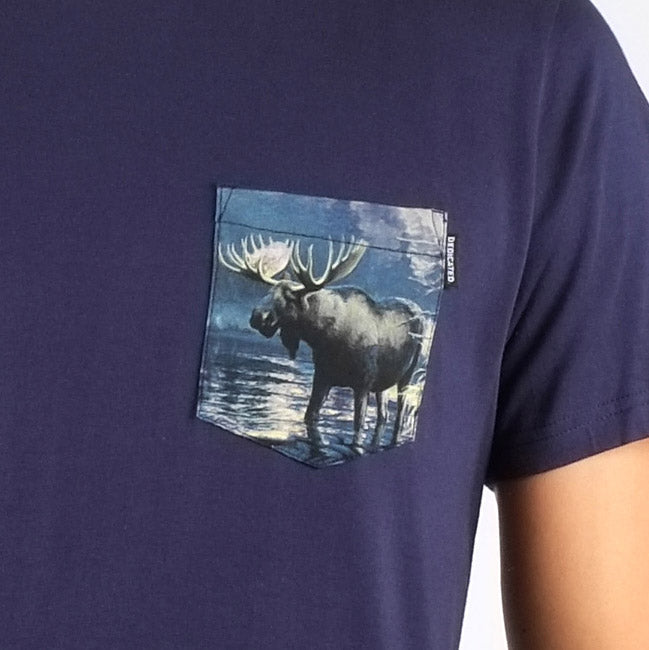 T-shirt poche imprimée en coton bio