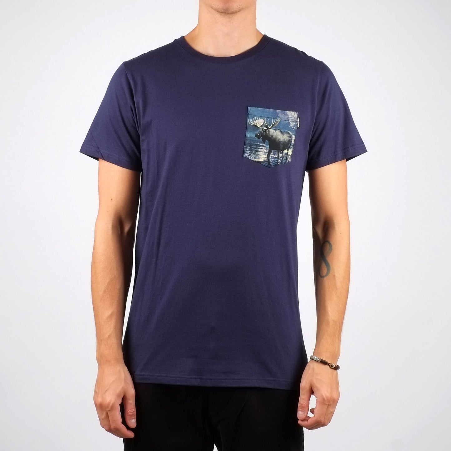 T-shirt poche imprimée en coton bio
