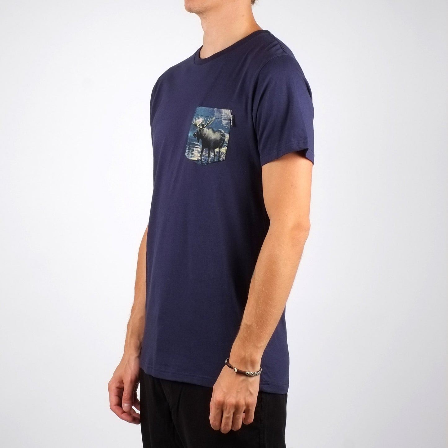 T-shirt poche imprimée en coton bio