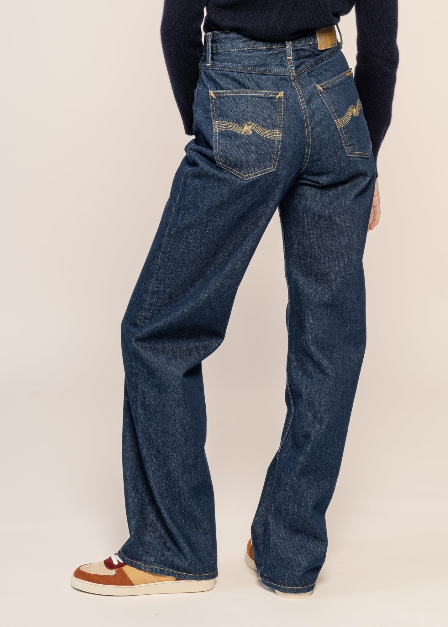 Jean large en coton bio | bleu brut "clean eileen classic blue"