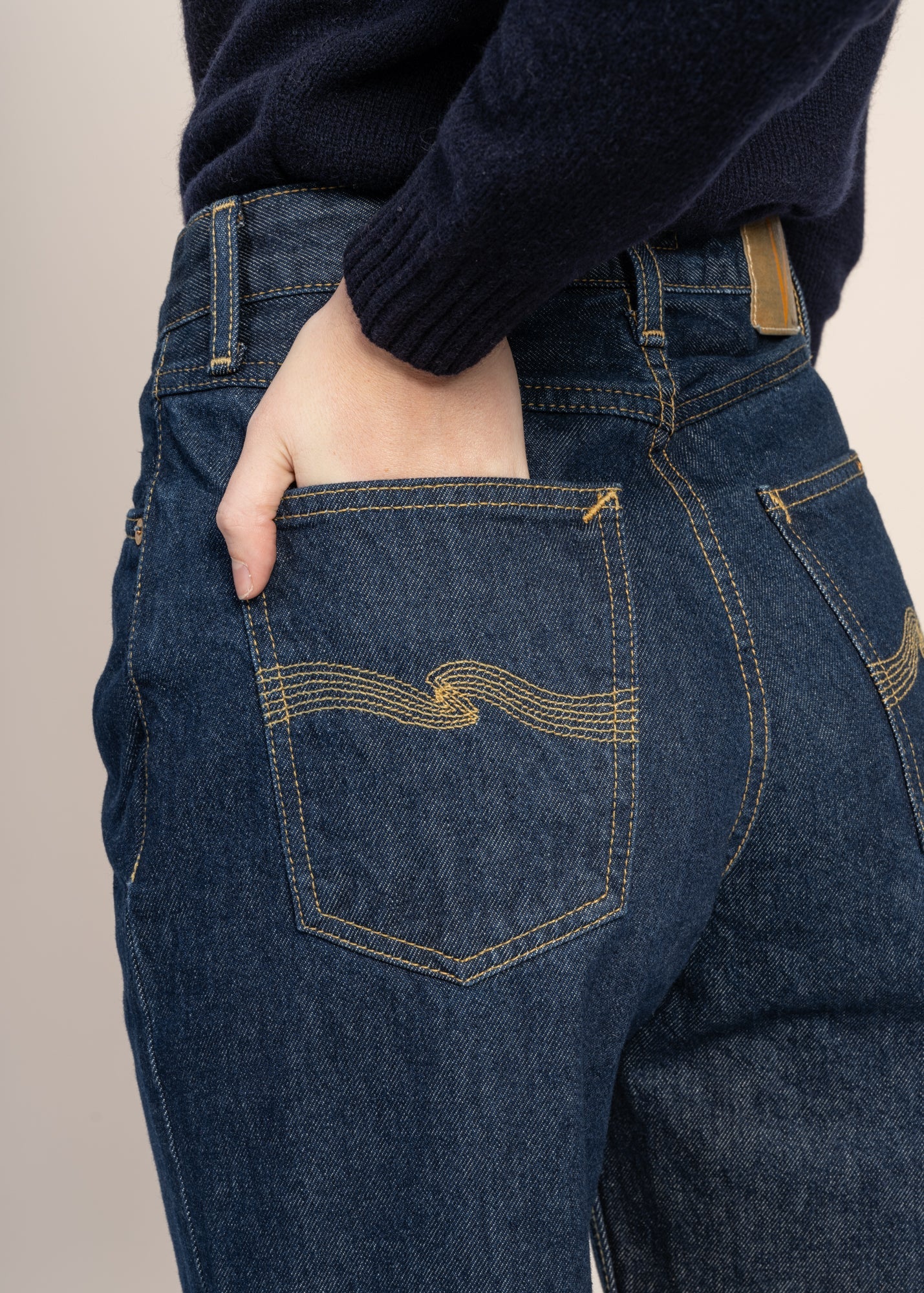 Jean large en coton bio | bleu brut "clean eileen classic blue"