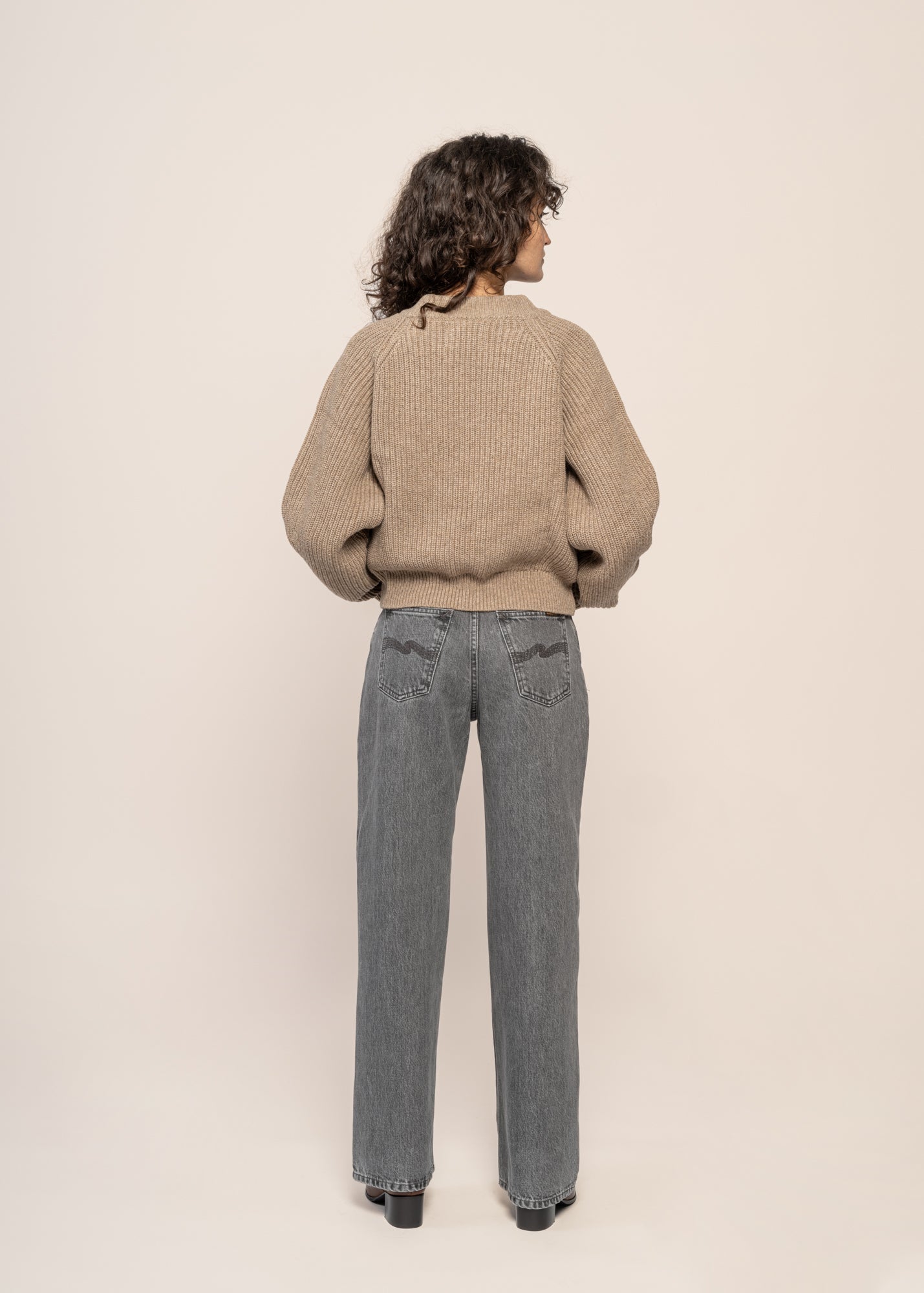 Jean ample en coton bio | gris "clean eileen ash grey"