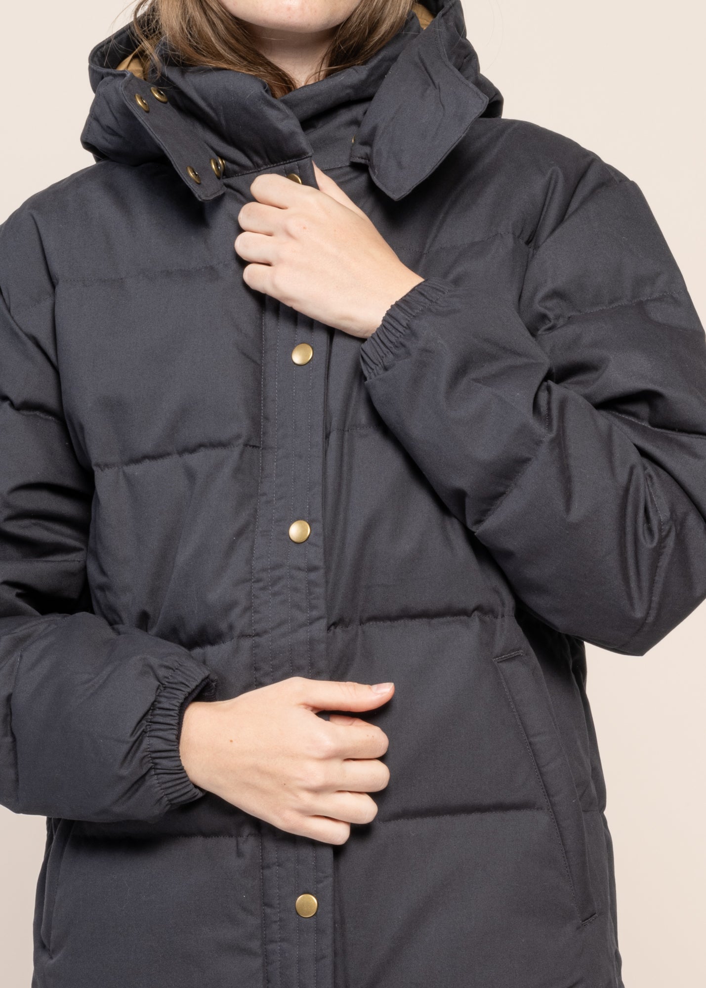 Doudoune longue en coton bio | marine "w's cotton down parka pitch blue"