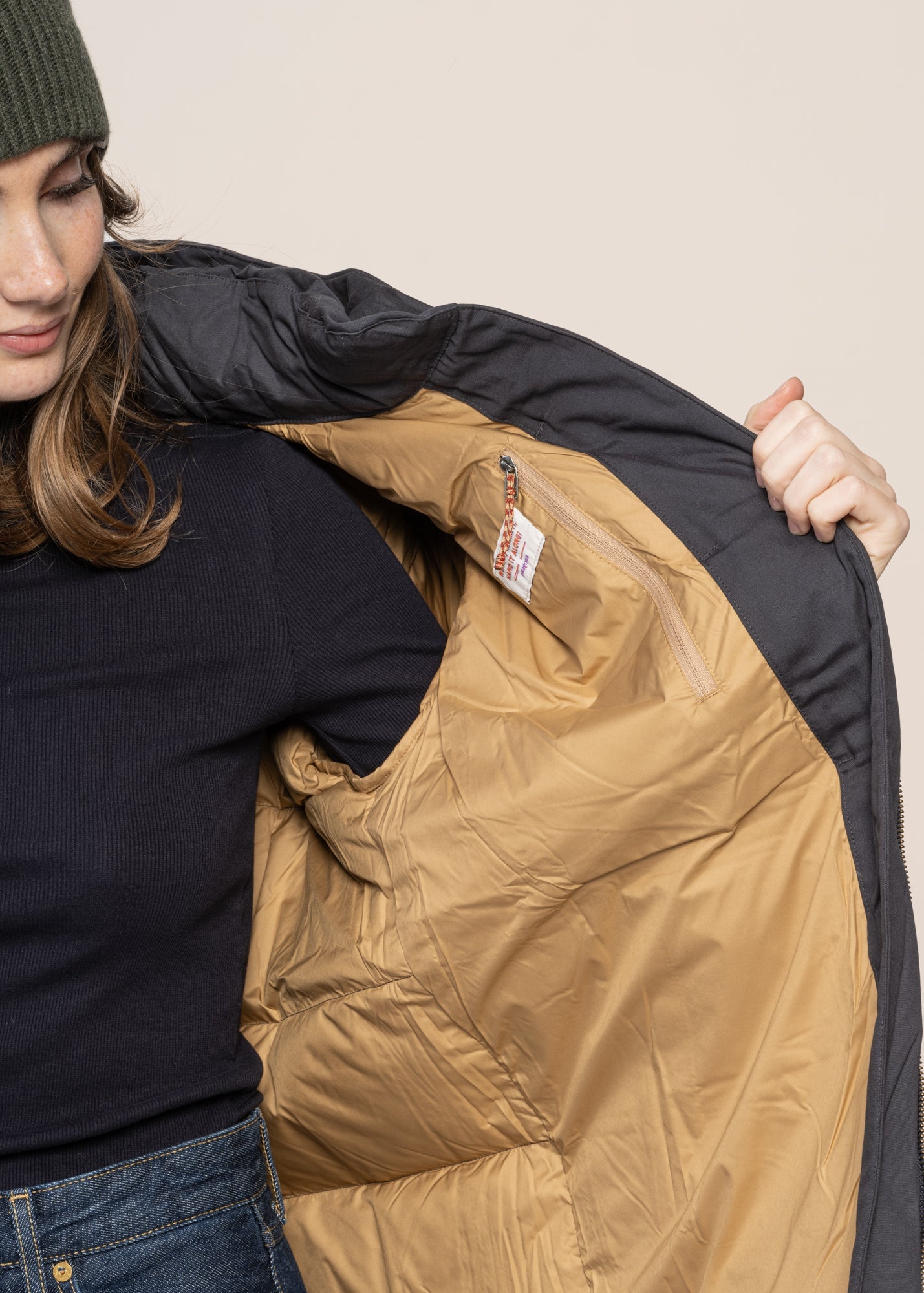 Doudoune longue en coton bio | marine "w's cotton down parka pitch blue"