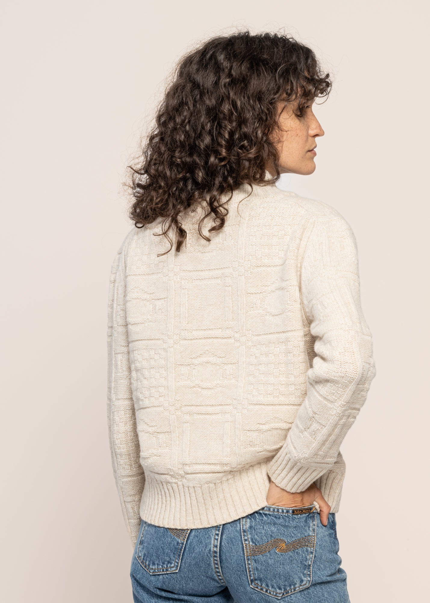 Pull en laine | écru "ecru links miranda knitted sweater"
