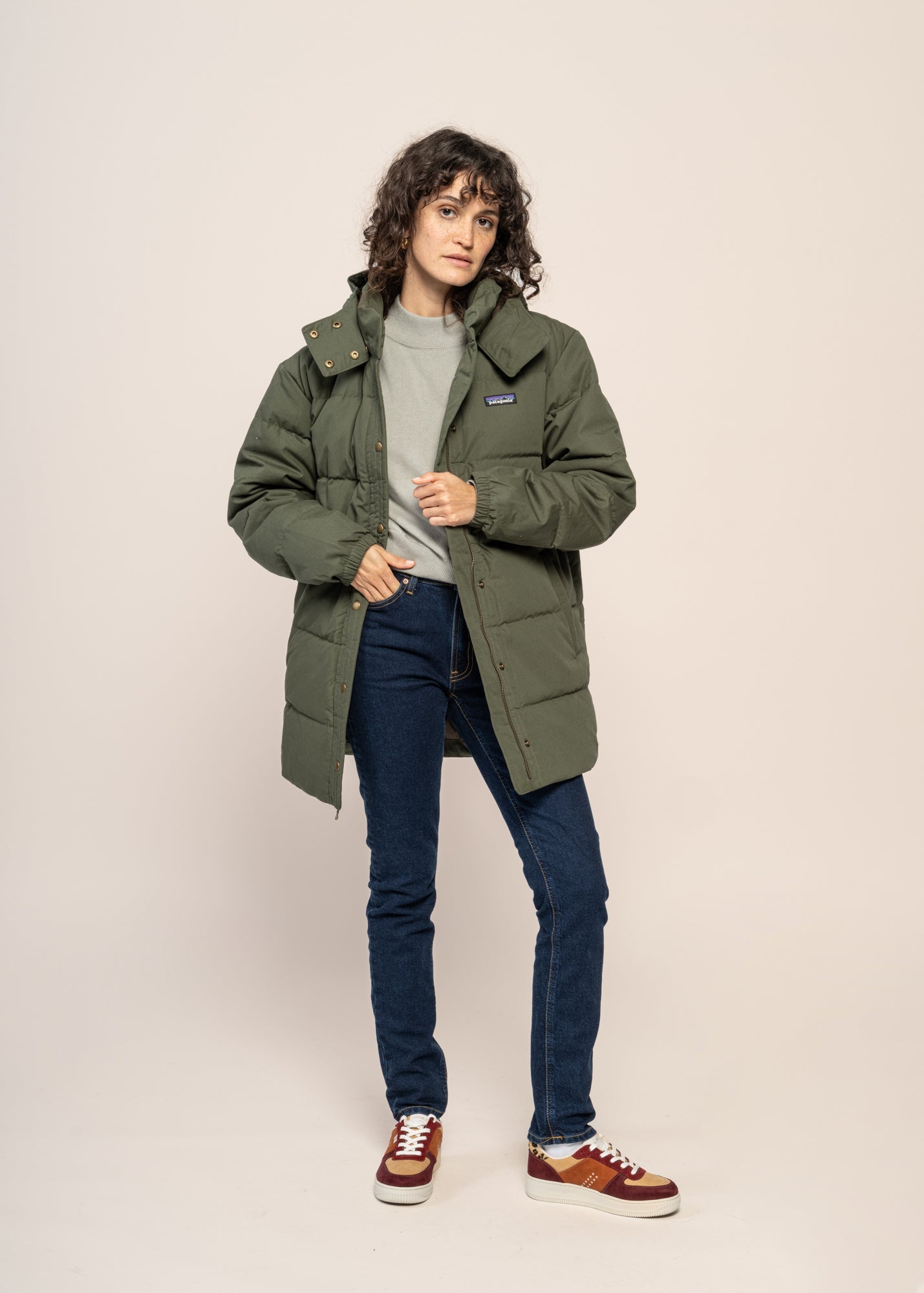 Doudoune en coton bio | vert "w's cotton down parka torrey pine green"
