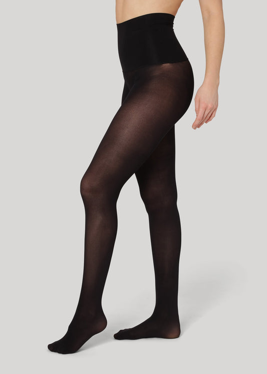 Collants 50 deniers en matières recyclées | noir "erika high waist black"