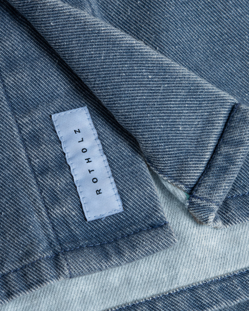 Chemise en coton bio | bleu "denim casual shirt - washed blue"